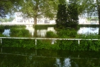 Hochwasser auf der Rennbahn Halle am Nachmittag